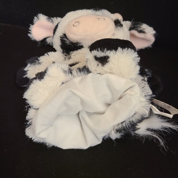 Demdaco Nat & Jules Cormac Cow Hand Puppet Fuzzy Plush Calf Black White 12 Inch - Picture 11 of 12
